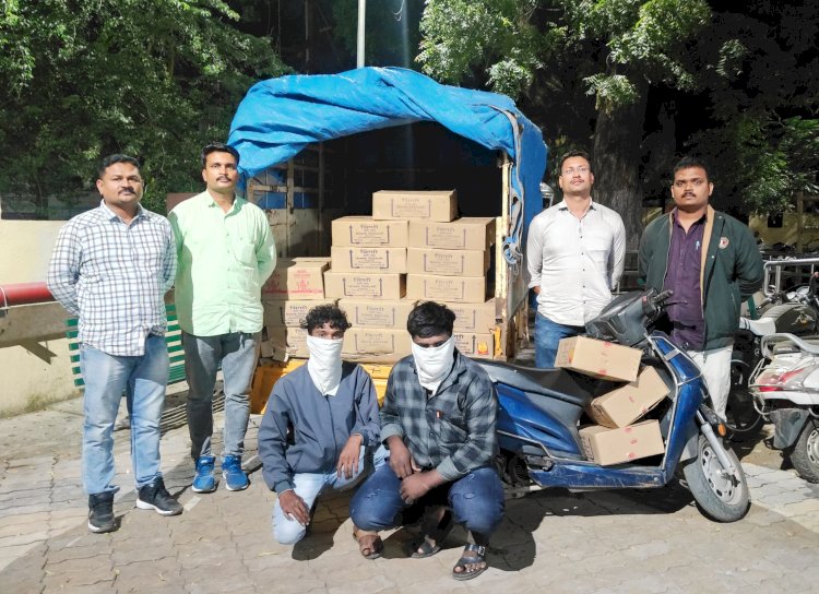 शिवप्रहार न्युज -  ॲपे रिक्षामधुन अवैध दारू वाहतुक करणारे 2 आरोपीकडून लाखोंचा मुद्देमाल जप्त....